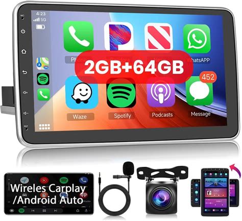 Hodozzy 2G 64G Car Stereo Android Single Din Touch Screen Wireless