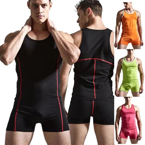 Buy Mens Sexy Bodysuit Cotton Breathable Mens