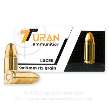 Turan Range 9mm Ammo For Sale 115 Grain FMJ 1000 Rounds