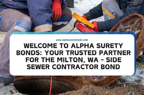 Welcome To Alpha Surety Bonds Your Trusted Partner For The Milton WA