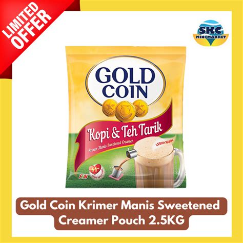 Skcmm Gold Coin Kopi Teh Tarik Krimer Manis Sweetened Creamer Pouch