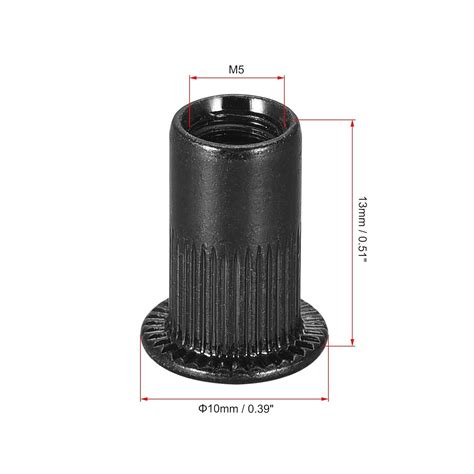 Uxcell Tuercas De Remache M5 De Acero Al Carbono Chapadas En Zinc