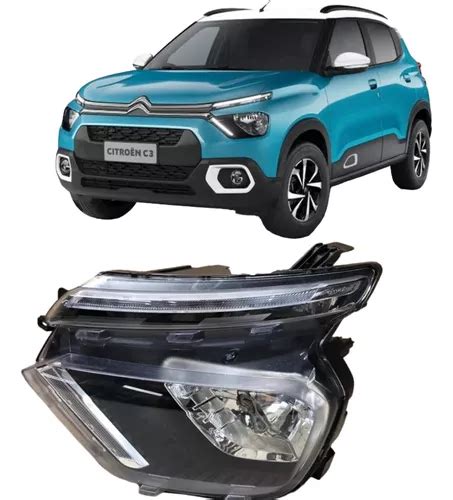 Farol Citroen C Esq Led Original Semi Novo