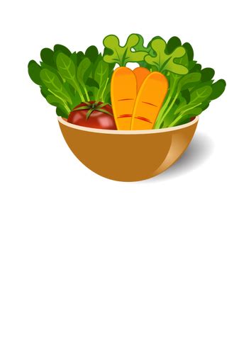 Vegetable Bowl Public Domain Vectors