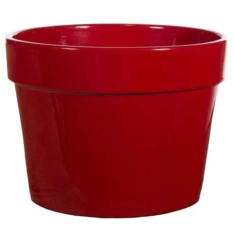 6.25-in W x 5-in H Red Ceramic Planter at Lowes.com