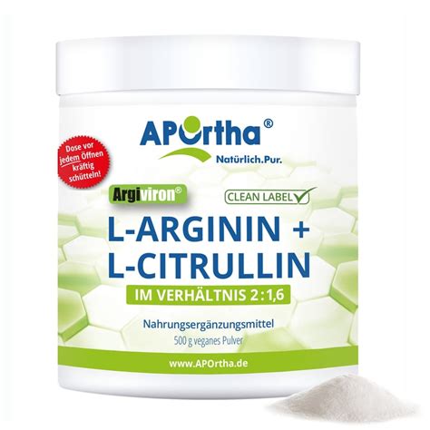 L Arginin L Citrullin Pulver G Veganes Pulver Aportha De