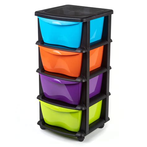 Buy Maxi Nature Kitchenware Plastic Storage Drawers on wheels cabinet containers large unit ...