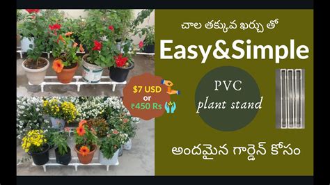 Pvc Plant Stand How To Make Pvc Pot Stand At Home Diy Plant Stand