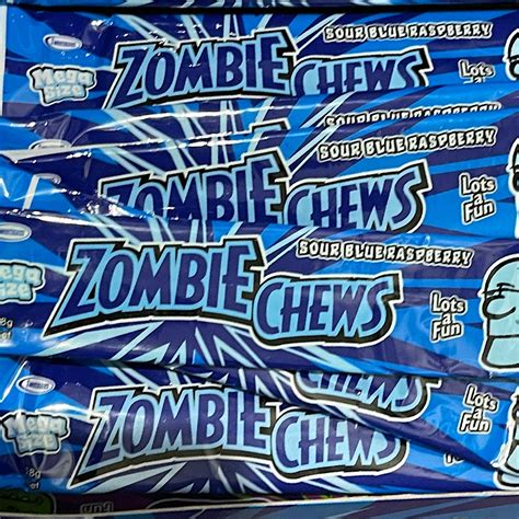 Zombie Chews Sour Blue Raspberry Eat Sweet Lollies