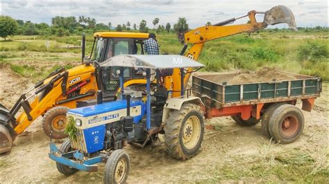 Amazing Stunt Swaraj Fe Tractor Stunt In Mud Swaraj Fe