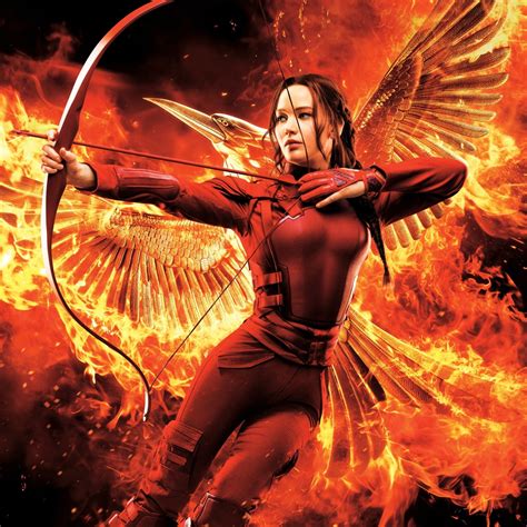 Download Katniss Everdeen Phoenix Fire Flame Bow Wings Jennifer