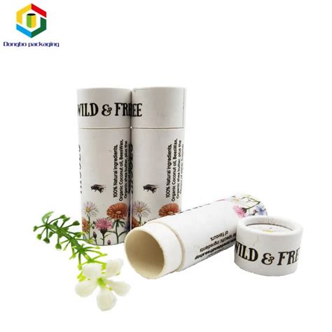 Buy Eco Friendly Cardboard Push Up Deodorant Containers Kraft Lip Balm