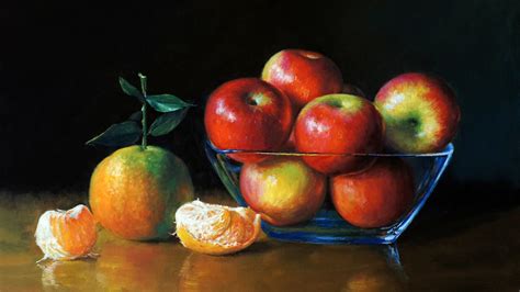 Wallpaper Art painting, apples and oranges 1920x1200 Picture, Image