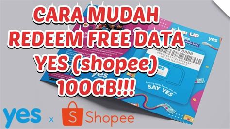 Cara Mudah Redeem Voucher Yes Free Databack Shopee Youtube