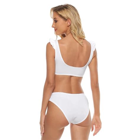 Queen Of Spades Bikini Swimsuit With Ruffle Cuff Bra QOS Bikini Etsy