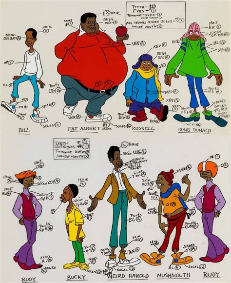 Fat Albert and the Cosby Kids Model sheet by AmazingCoolStuff on DeviantArt