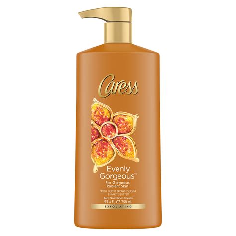 Caress Exfoliating Body Wash With Pump Shea Butter And Brown Sugar 254