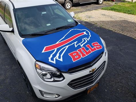 Buffalo Bills Auto Hood Cover Sports Accessories Flags Etsy