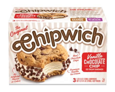 Chipwich® Vanilla Chocolate Chip Ice Cream Sandwiches 3 Ct 4 25 Oz Fry’s Food Stores