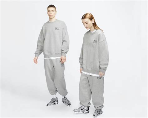 NIKE STUSSY U M NRG BR CREW FLEECE PANT クルーネック スウェット パンツ セットアップ Lサイズ