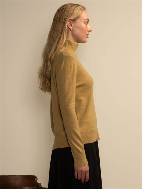 Purecashmere Nyc Turtleneck Sweater Golden Leaf Garmentory