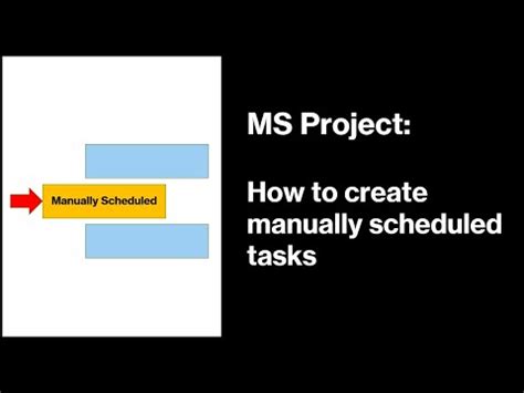 Ms Project Tutorial How To Create Manually Scheduled Tasks Youtube