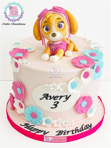 Paw Patrol Skye Fondant Cake Paw Patrol Birthday Cake Skye Paw