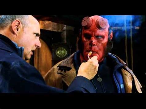 Hellboy Learns to Light a Cigar - YouTube