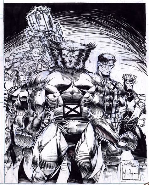 Wolverine X Men Pinup By Whilce Portacio Scott Williams Comic Art