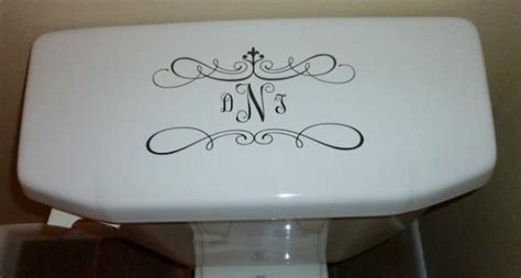 Items Similar To Toilet Tank Monogram Decal On Etsy