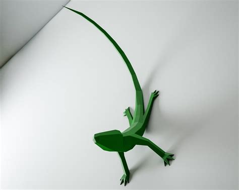 Papercraft Lizard 3d Paper Craft Lacertian Papercraft Pdf Etsy España