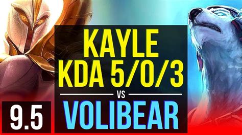 Kayle Vs Volibear Top Kda Korea Diamond V Youtube