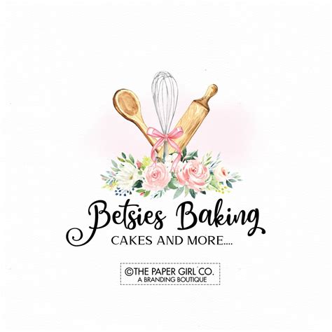 Bakery Logo Baking Logo Cake Logo Whisk Logo Rolling Pin Logo Etsy Canada