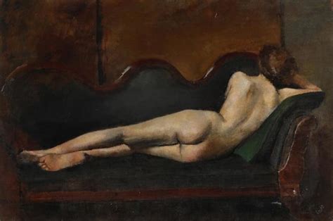 Naked Woman Lying On A Sofa By Peter Alfred Schou On Artnet