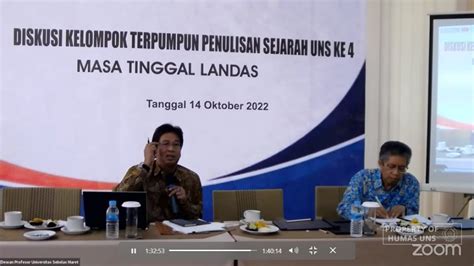 Dewan Profesor Uns Adakan Diskusi Penulisan Sejarah Uns Tentang Masa