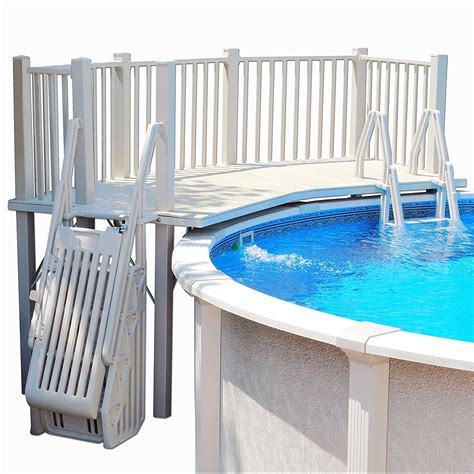 Vinyl Works Above Ground Swimming Pool Resin Deck Kit - Simply Fun Pools