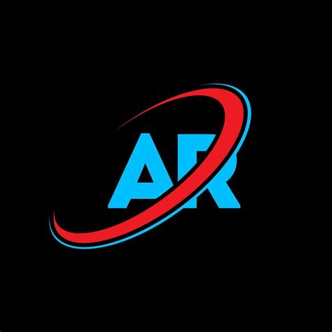 Ar Logo Ar Design Blue And Red Ar Letter Ar Letter Logo Design