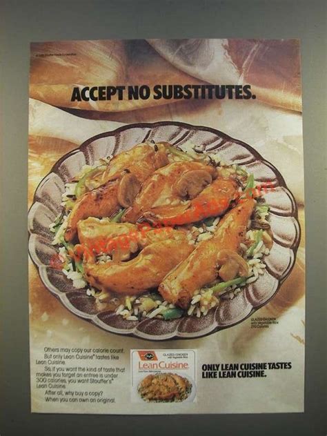 1986 Stouffer S Lean Cuisine Glazed Chicken Ad Accept No S