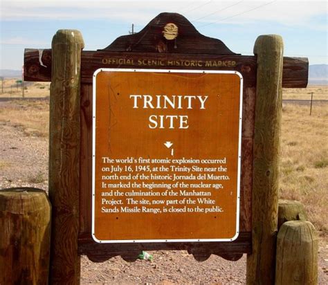 Trinity Site Where The First Atomic Bomb Was Detonated A Place That