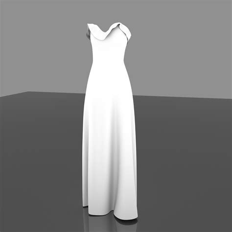 Evening Dress 3d Model Cgtrader