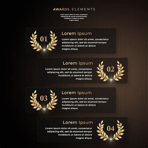 premium psd set  premium golden awards