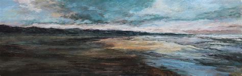 Bamburgh Northumberland Coast England Oil On Board By Sue Lawson