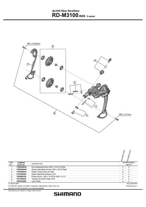 Shimano Web Site 2020 Exploded Views From 2020