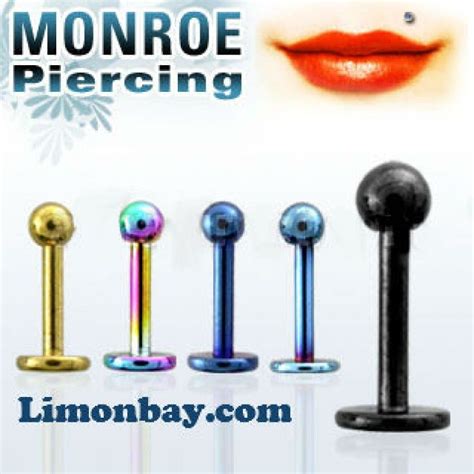 Labret Monroe Acero Quir Rgico Con Bola Joyer A Del Cuerpo Labret