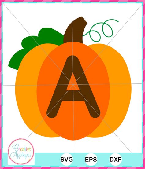 Pumpkin Alphabet Cut File Creative Appliques