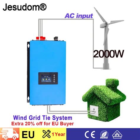 2000w Wind Power Grid Tie Inverter With Limiter Wifi Dump Load Resistor For 3 Phase Ac