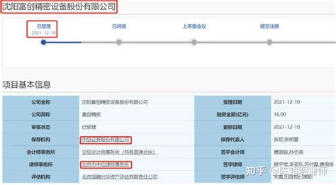 首例！律师参与招股书撰写的ipo项目受理，沈阳富创精密科创板ipo 知乎