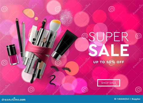 Cosmetics Banner Design Template Vector Horizontal Banner