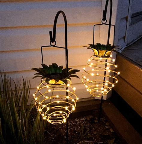 2021 Solar Pineapple Lights 30light Hanging Solar Lights With Handle ...