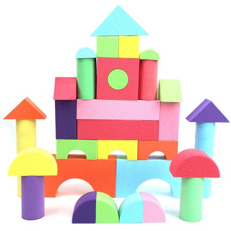 Foam Building Block Set Construction Toys Multi Colored Easy To Grip